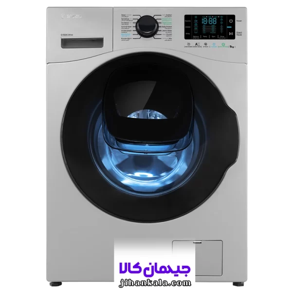 لباسشویی اسنوا 9 کیلویی مدل F92W نقره ای واش این واش سری آناهید صفحه نمایشگر لمسی